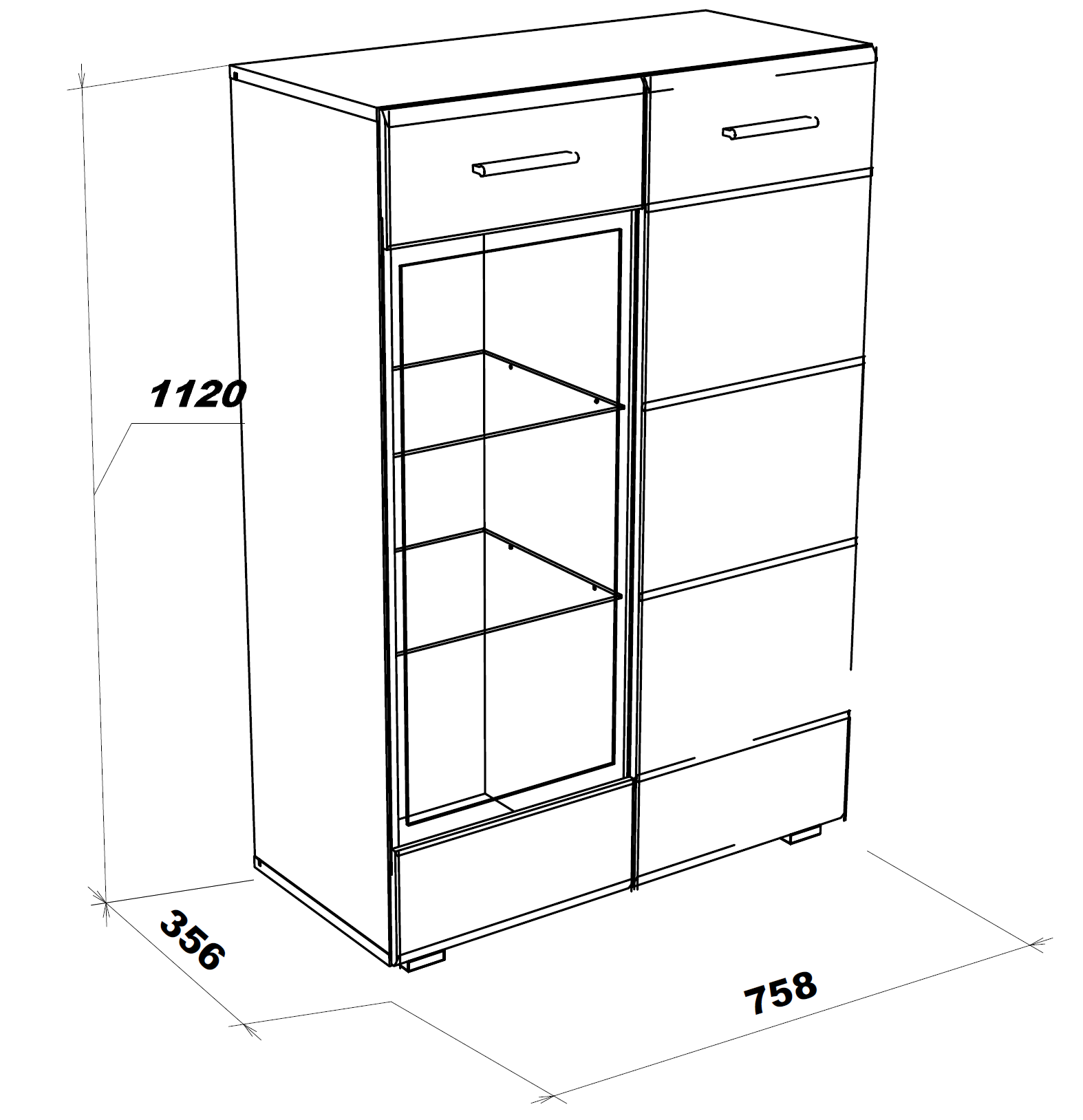 Комод gloss кмв 80